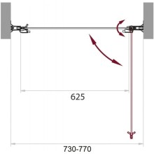 Душевая дверь 75 см BelBagno Sela SELA-B-1-75-P-Cr текстурное стекло