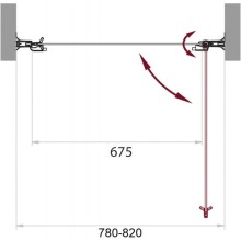 Душевая дверь 80 см BelBagno Sela SELA-B-1-80-P-Cr текстурное стекло