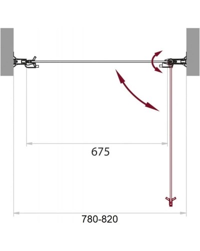 Душевая дверь 80 см BelBagno Sela SELA-B-1-80-P-Cr текстурное стекло