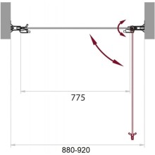 Душевая дверь 90 см BelBagno Sela SELA-B-1-90-P-Cr текстурное стекло