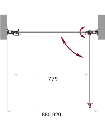 Душевая дверь 90 см BelBagno Sela SELA-B-1-90-P-Cr текстурное стекло