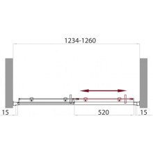 Душевая дверь 125 см BelBagno Uno UNO-BF-1-125-M-Cr матовое