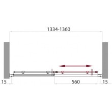Душевая дверь 135 см BelBagno Uno UNO-BF-1-135-M-Cr матовое