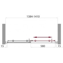 Душевая дверь 140 см BelBagno Uno UNO-BF-1-140-M-Cr матовое