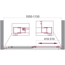 Душевая дверь 100-115 см BelBagno UNIQUE-BF-1-100/115-M-Cr матовое