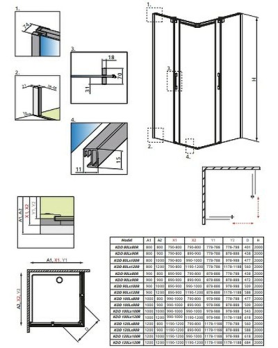 Душевая дверь Radaway Espera KDD 90 R 380151-01R профиль Хром стекло прозрачное