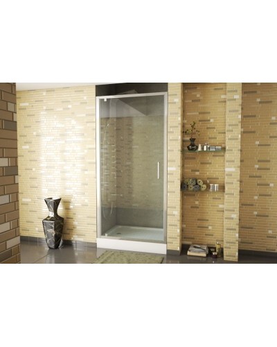 Душевая дверь Bravat Line 100 BD100.4111A профиль Хром стекло прозрачное