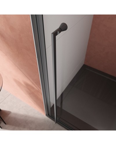 Душевая дверь в нишу CEZARES LINER-B-12-90-C-NERO-L левая