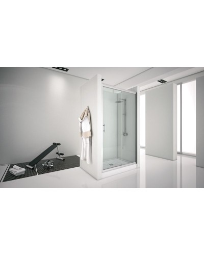 Душевая дверь Aquanet Alfa NAA6121 150 168422 профиль Хром стекло прозрачное