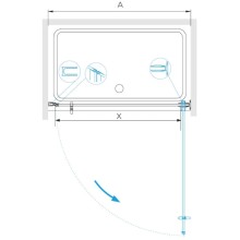 Душевая дверь 60 см RGW HO-011-B Hotel 350601106-34 серое
