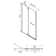 Душевая дверь 120 см IDDIS Slide SLI6BH2i69 прозрачное