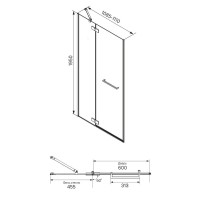 Душевая дверь 110 см IDDIS Slide SLI6CH1i69 прозрачное