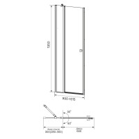 Душевая дверь 100 см IDDIS Ray RAY6CP0i69 прозрачное
