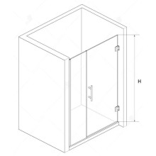 Душевая дверь 90 см RGW HO-012 Hotel 350601209-21 матовое