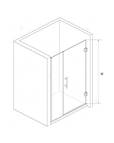 Душевая дверь 90 см RGW HO-012 Hotel 350601209-21 матовое