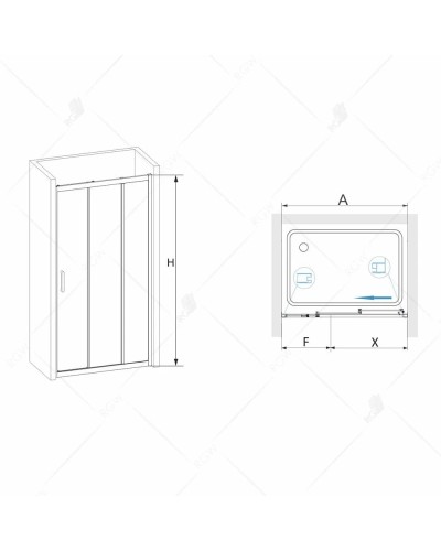 Душевая дверь 110 см RGW PA-13 Passage 06081311-11 прозрачное
