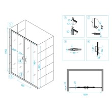 Душевая дверь 135 см RGW PA-11 Passage 01081113-11 прозрачное