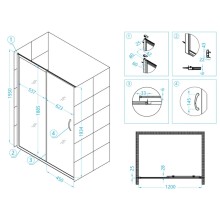 Душевая дверь 120 см RGW PA-12 Passage 01081212-11 прозрачное