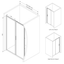 Душевая дверь 100 см Am.Pm Gem W90G-100-1-195BMir зеркальное