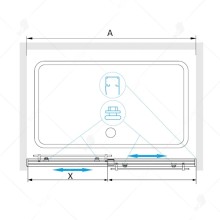 Душевая дверь 140 см RGW TO-10 Tornado 01071014-11 прозрачное