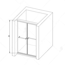 Душевая дверь 150 см RGW TO-10 Tornado 01071015-11 прозрачное