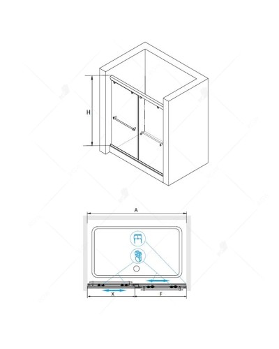Душевая дверь 140 см RGW  TO-11 Tornado 01071114-21 матовое