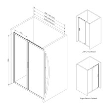 Душевая дверь 120 см Am.Pm Gem W90G-120-1-195BMir зеркальное
