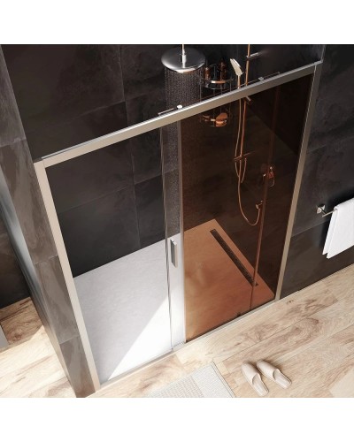 Душевая дверь 140 см Am.Pm Gem W90G-140-1-195MBr бронза