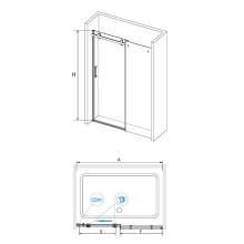 Душевая дверь 130 см RGW TO-14 Tornado 02071413-11 прозрачное