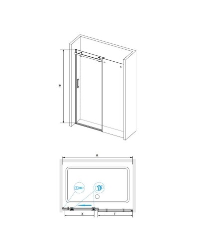 Душевая дверь 130 см RGW TO-14 Tornado 02071413-11 прозрачное