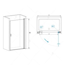 Душевая дверь 90 см RGW LE-03 Leipzig 06120309-11 прозрачное