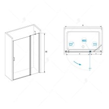 Душевая дверь 120 см RGW LE-04 Leipzig 06120412-11 прозрачное