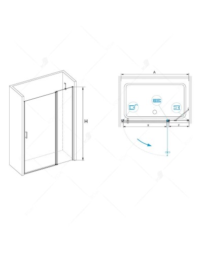 Душевая дверь 120 см RGW LE-04 Leipzig 06120412-11 прозрачное