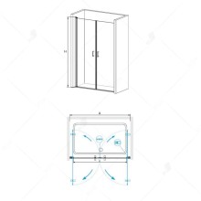 Душевая дверь 80 см RGW LE-06 Leipzig 06120608-11 прозрачное