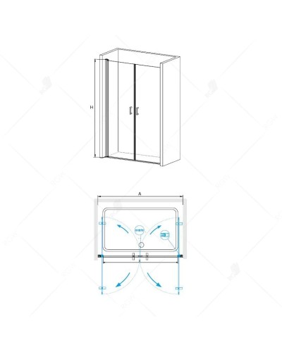 Душевая дверь 80 см RGW LE-06 Leipzig 06120608-11 прозрачное