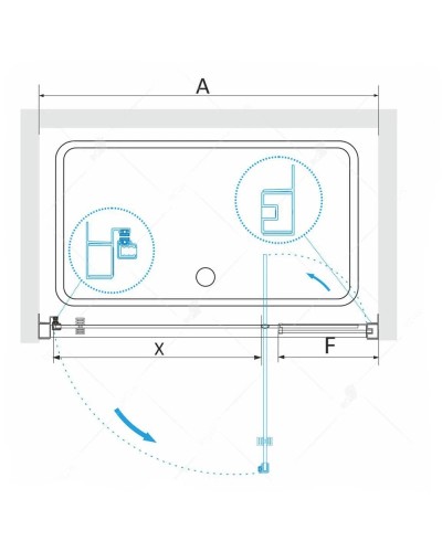 Душевая дверь 113-130 см RGW PA-02 Passage 04080212-11 прозрачное