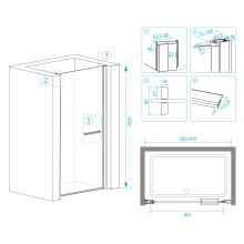 Душевая дверь 60 см RGW PA-03 Passage 04080306-11 прозрачное