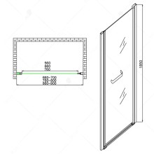 Душевая дверь 60 см RGW PA-03 Passage 04080306-11 прозрачное