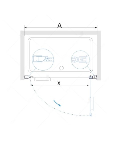 Душевая дверь 60 см RGW PA-03 Passage 04080306-11 прозрачное