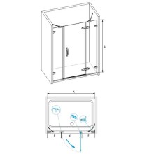 Душевая дверь 170 см RGW SA-01 Safari 02030117-11 прозрачное
