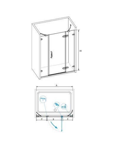 Душевая дверь 170 см RGW SA-01 Safari 02030117-11 прозрачное