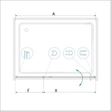 Душевая дверь 120 см RGW SV-03 B Stilvoll 06320312-14 прозрачное