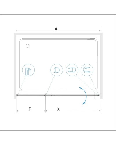 Душевая дверь 120 см RGW SV-03 B Stilvoll 06320312-14 прозрачное