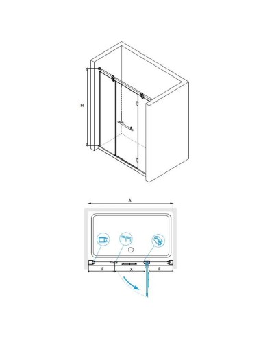 Душевая дверь 170 см RGW VI-02 Viscount 02040217-18 прозрачное