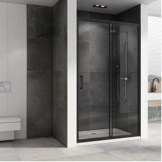 Душевая дверь 110 см Abber Schwarzer Diamant AG30110B прозрачное