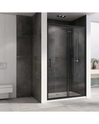 Душевая дверь 120 см Abber Schwarzer Diamant AG30120B прозрачное