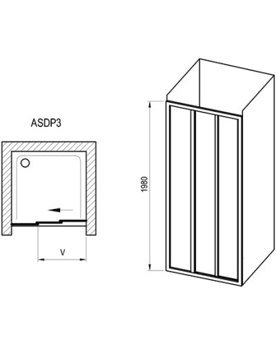 Душевая дверь 130 см Ravak Supernova ASDP3 00VJ0UR211 Pearl
