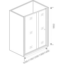 Душевая дверь 100 см Good Door Lira WTW-100-C-CH прозрачное
