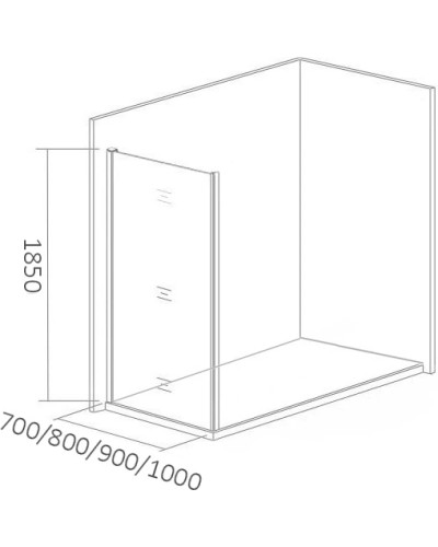 Боковая стенка 80 см Good Door Lira SP-80-C-CH прозрачное