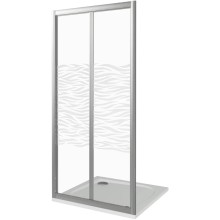 Душевая дверь 90 см Good Door Infinity SD-90-W-CH прозрачный с рисунком